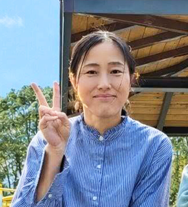 写真:松元康枝さん。